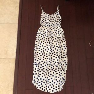 Old navy XS strappy maxi dress, polka dots, petite
